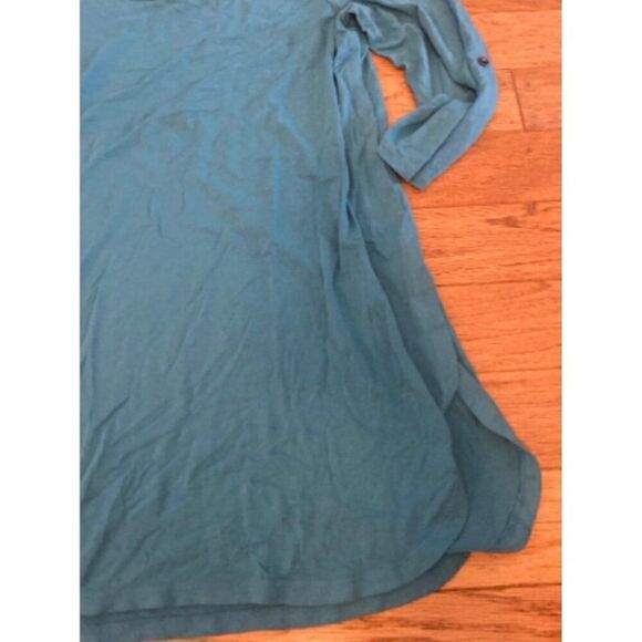 J. Jill women's Teal 3/4 Sleeve round neck soft and casual Tunic Top Size Large - Picture 3 of 9